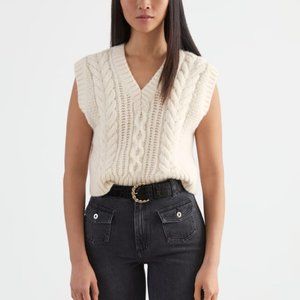& Other Stories - Cable Knit Wool Blend Vest size S NWT
